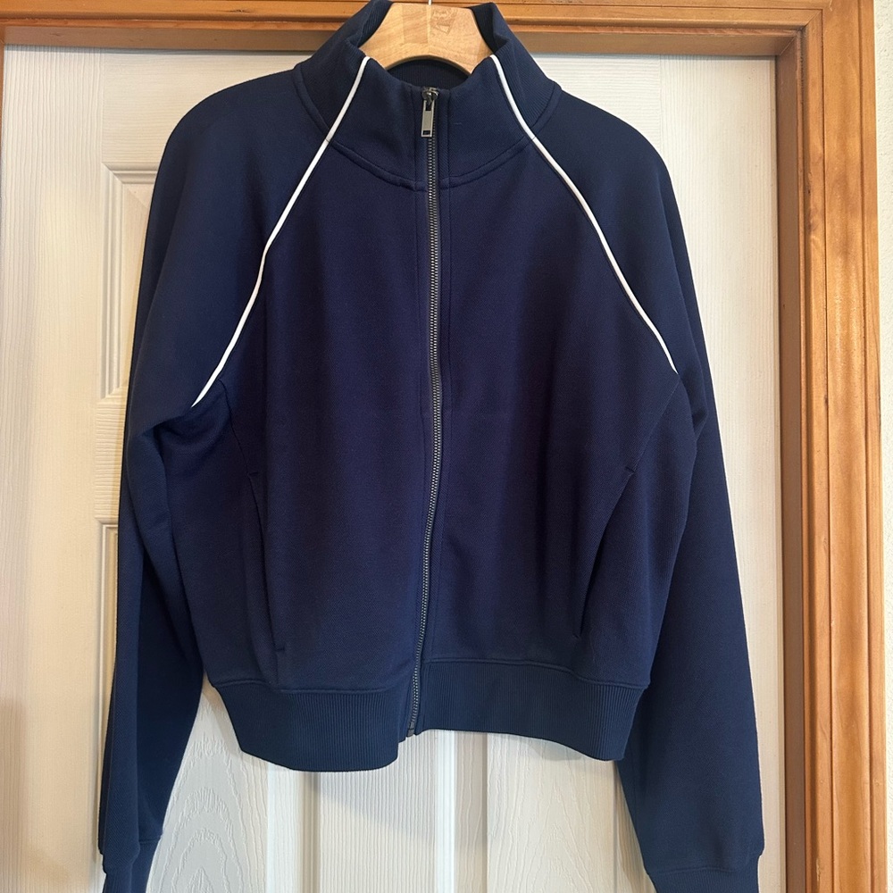 Spanx AirEssentials Pique Full Zip Track Jacket Size Medium
